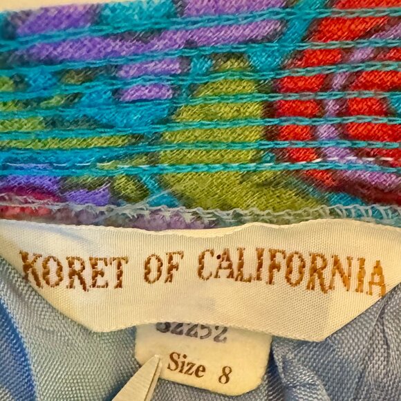 Vintage 1960s Koret of California Retro Flower Power Floral Pant Suit - Picture 12 of 14